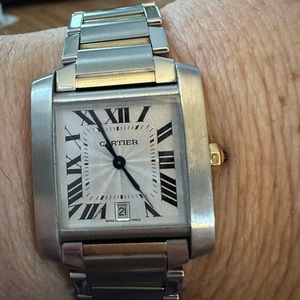 Sold!!!!   Cartier Tank watch 18kt and Stainless steel